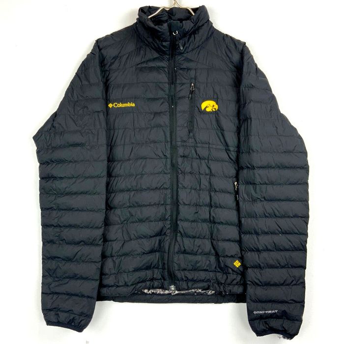 Vintage Columbia Omni-Heat Iowa Hawkeyes Full Zip Puffer Jacket