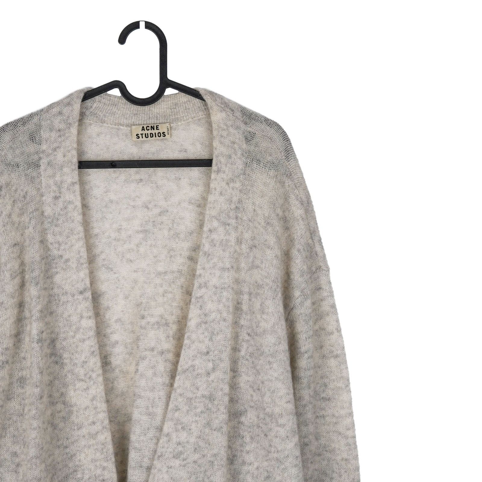 Acne Studios Acne Studios Raya Melange Gray Mohair Wool Cardigan Sweater Size XXS / US 00 / IT 34 - 2 Thumbnail