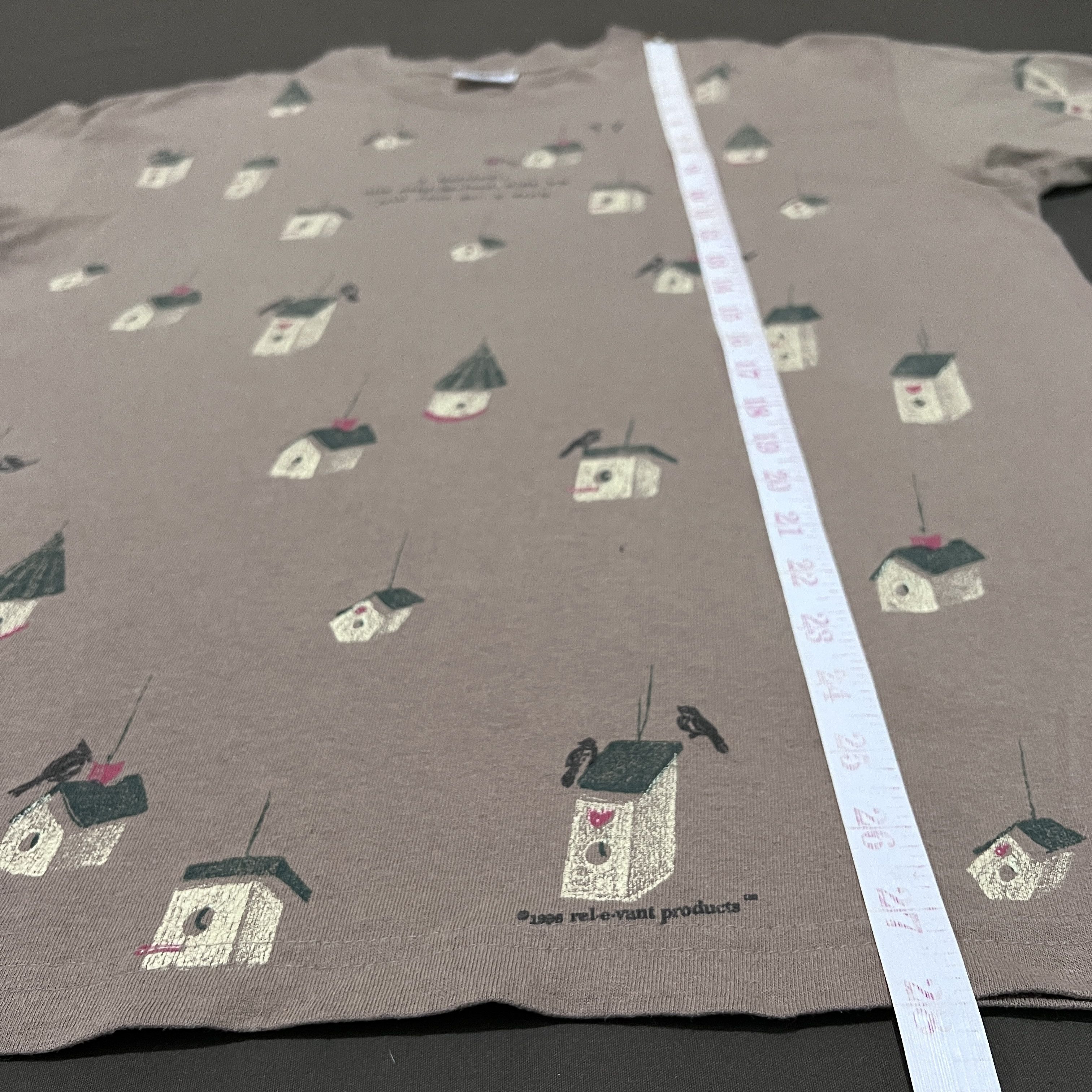 Vintage Vintage 90s REL-E-VANT All Over Print Birdhouse Tee Shirt Size US L / EU 52-54 / 3 - 8 Thumbnail