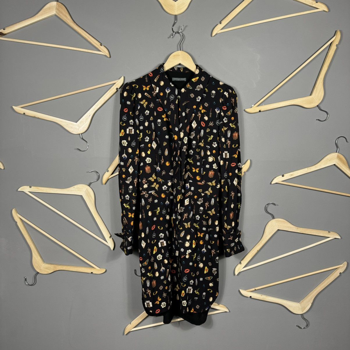 Alexander McQueen Alexander McQueen Obsession Long-sleeve Silk Dress Size XS / US 0-2 / IT 36-38 - 1 Thumbnail