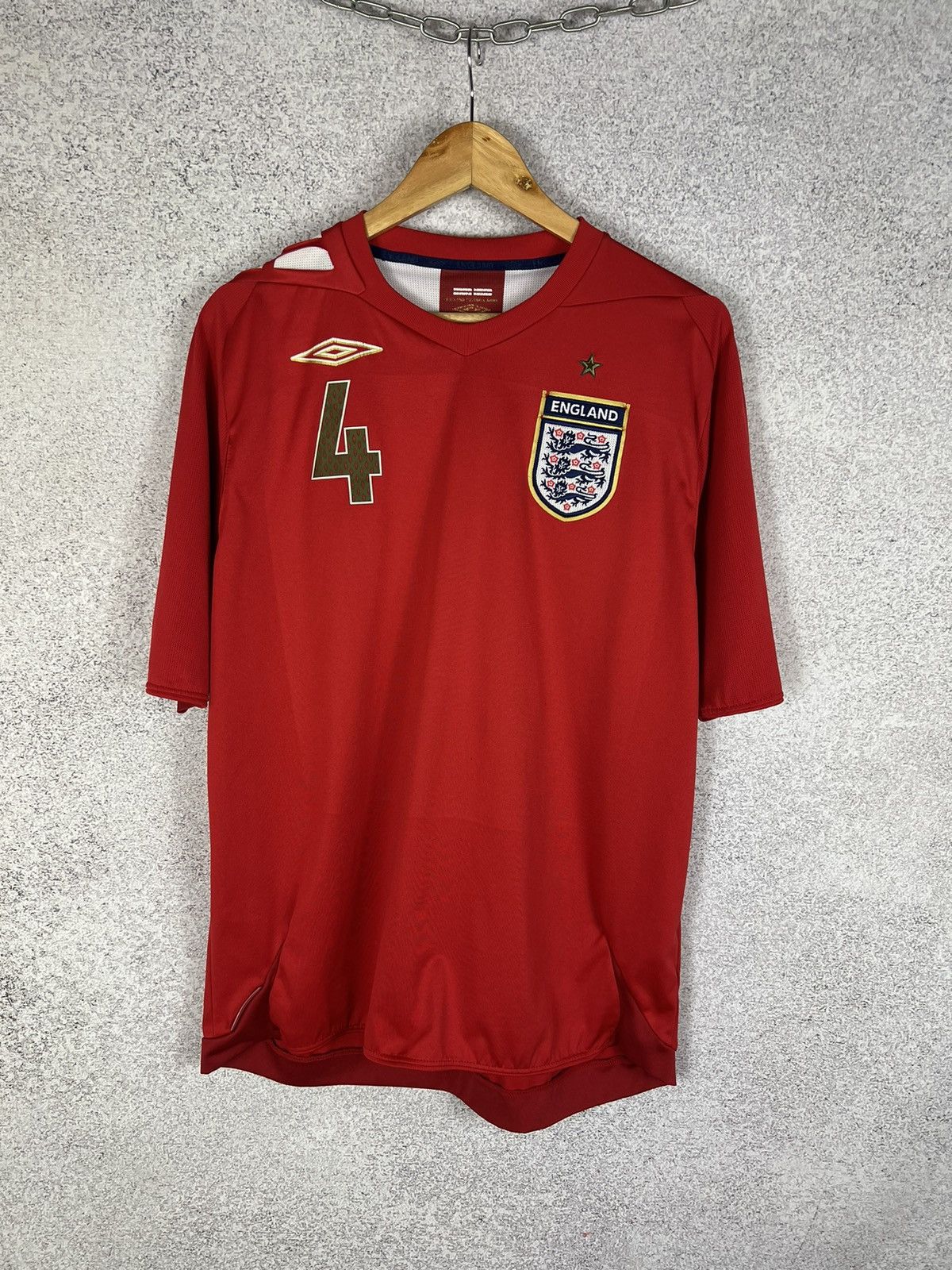 Umbro Vintage Umbro England Gerrard 2007 Home Soccer Jersey Shirt Size US L / EU 52-54 / 3 - 3 Thumbnail