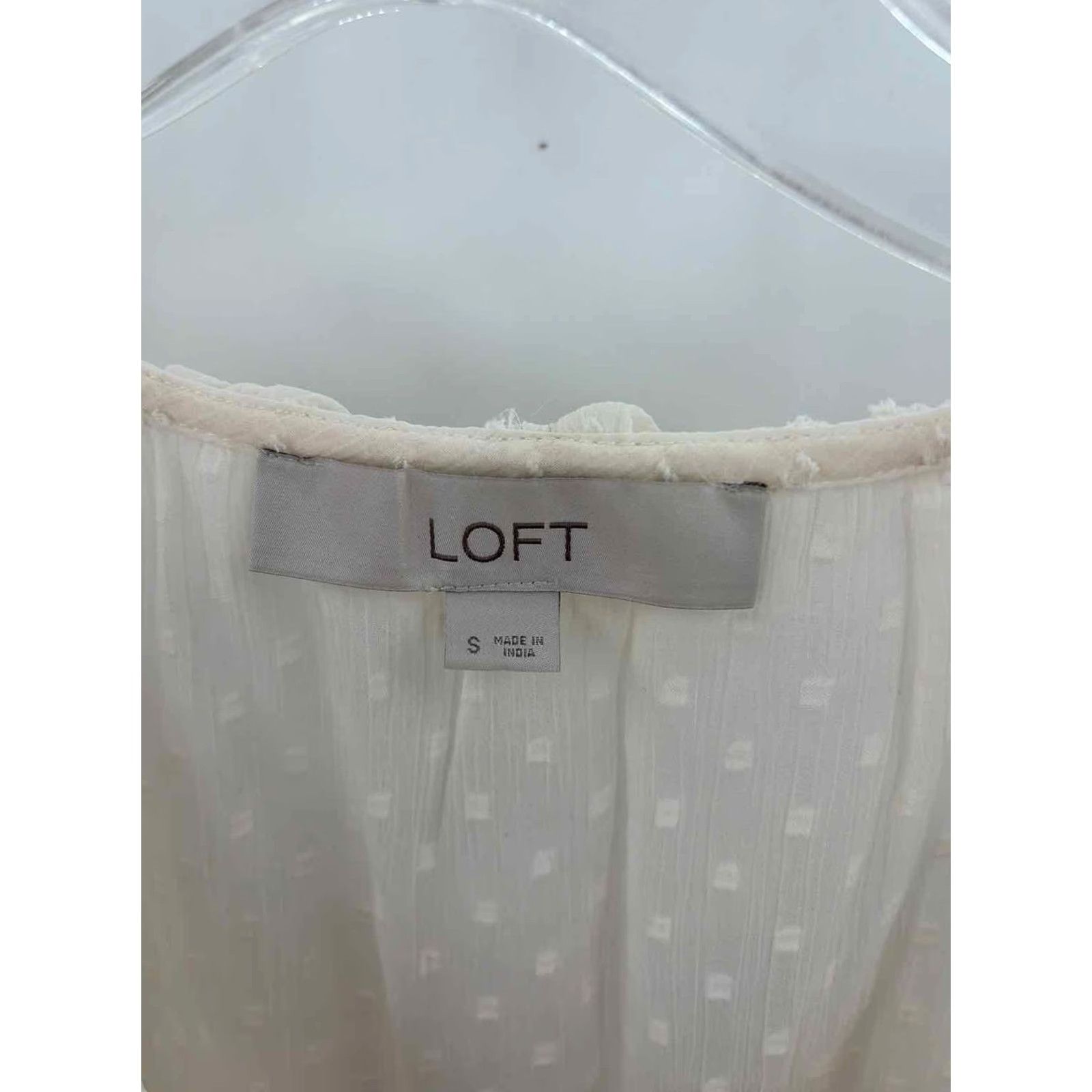 Loft Loft Blouse Ivory Small Regular Womens Size S / US 4 / IT 40 - 2 Thumbnail