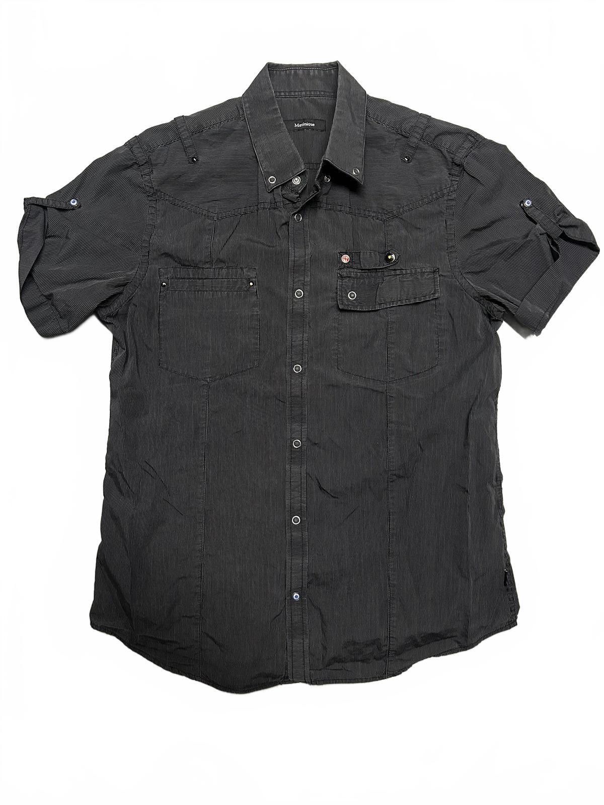 Matinique Men's Martinique Casual Short Sleeve Shirt in Black Stripes Size US M / EU 48-50 / 2 - 1 Thumbnail