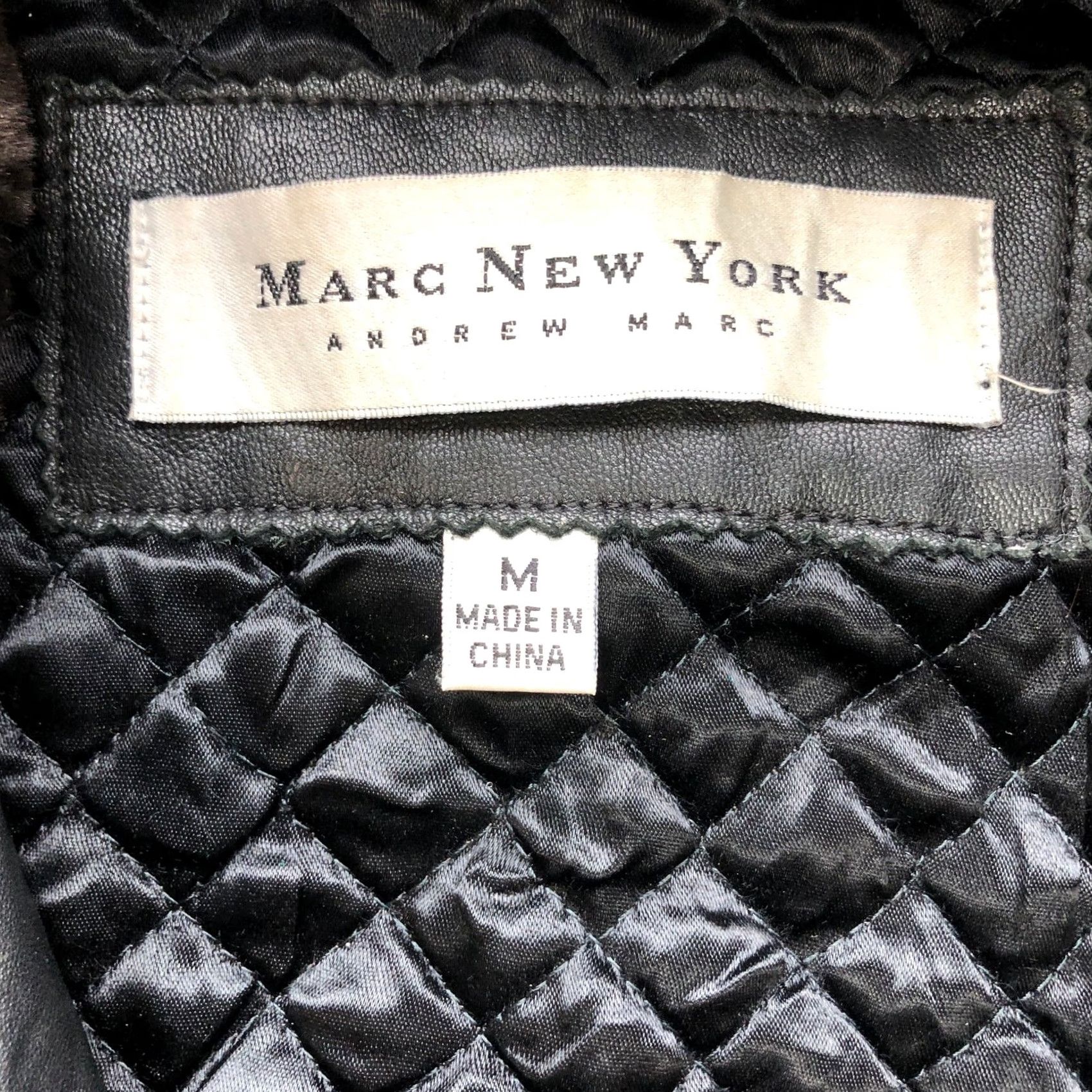 Vintage VINTAGE Andrew Marc Quilt Lined Genuine Leather Jacket Womens M Black Fur Trim Zipper Quilted Full Zip Casual Party/Cocktail Formal Mens? Womens Size M / US 6-8 / IT 42-44 - 3 Thumbnail