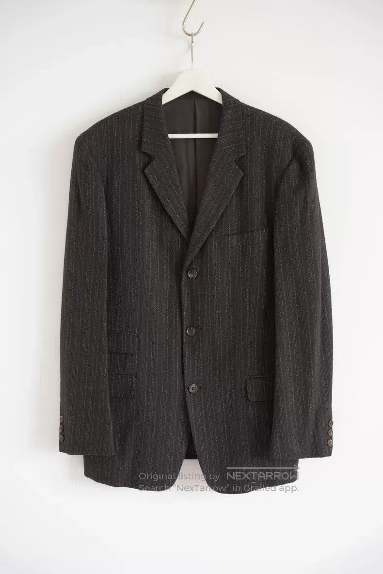 Yohji Yamamoto Yohji Yamamoto size 3 00s dotted wool linen brown and black Size 38R - 1 Thumbnail
