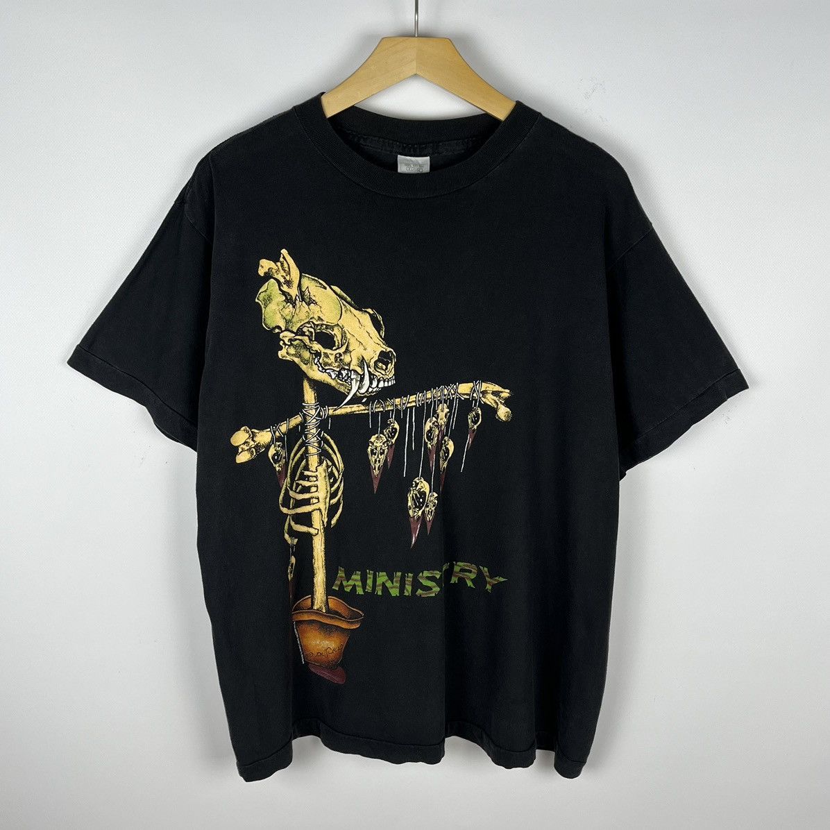 Vintage Ministry Scarecrow rare rock band tee 1992