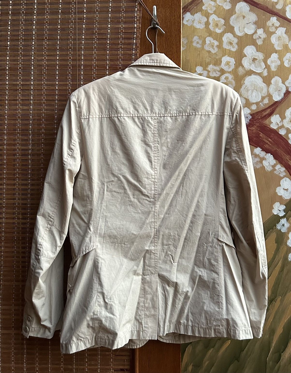 Versace × Vintage Versace Collection Beige 2 Button Sport Coat Size 50L - 2 Thumbnail