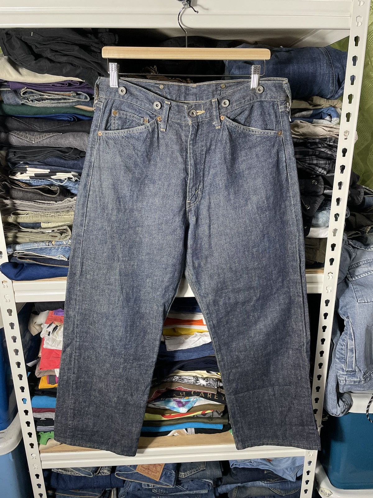 image of Levis Vintage World War 1 Patterned Jeans in Blue, Men's (Size 34)