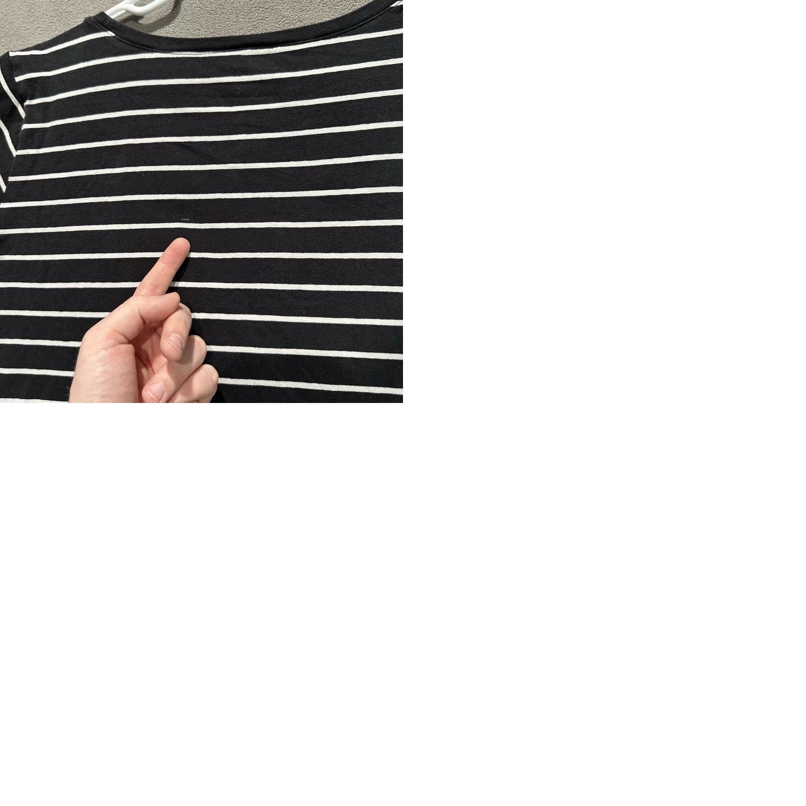 Vintage Motherhood Maternity Shirt Womens XL Black White Striped Rouched Side Size XL / US 12-14 / IT 48-50 - 9 Thumbnail