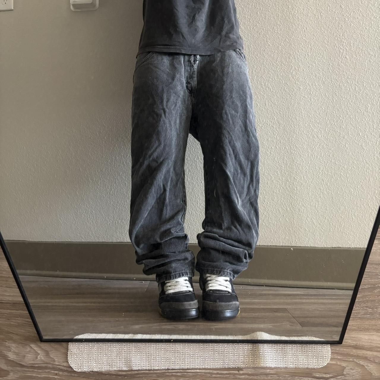 Japanese Brand Crazy Vintage Y2K/2000s Grunge Faded Black Skater Denim Jeans! 34x30 Size US 34 / EU 50 - 1 Thumbnail