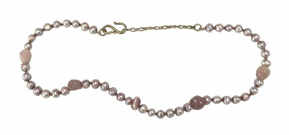 Designer New Purple Cultured Pearl Necklace Size ONE SIZE - 1 Thumbnail