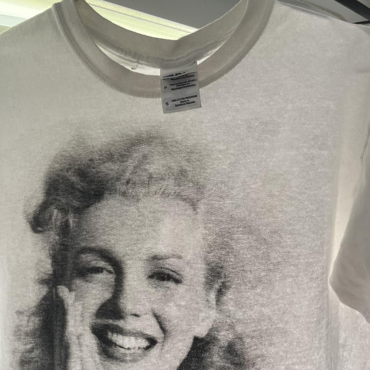 Vintage VINTAGE • Marilyn Monroe Cotton Screenprint Portrait Tee Size XS / US 0-2 / IT 36-38 - 3 Thumbnail