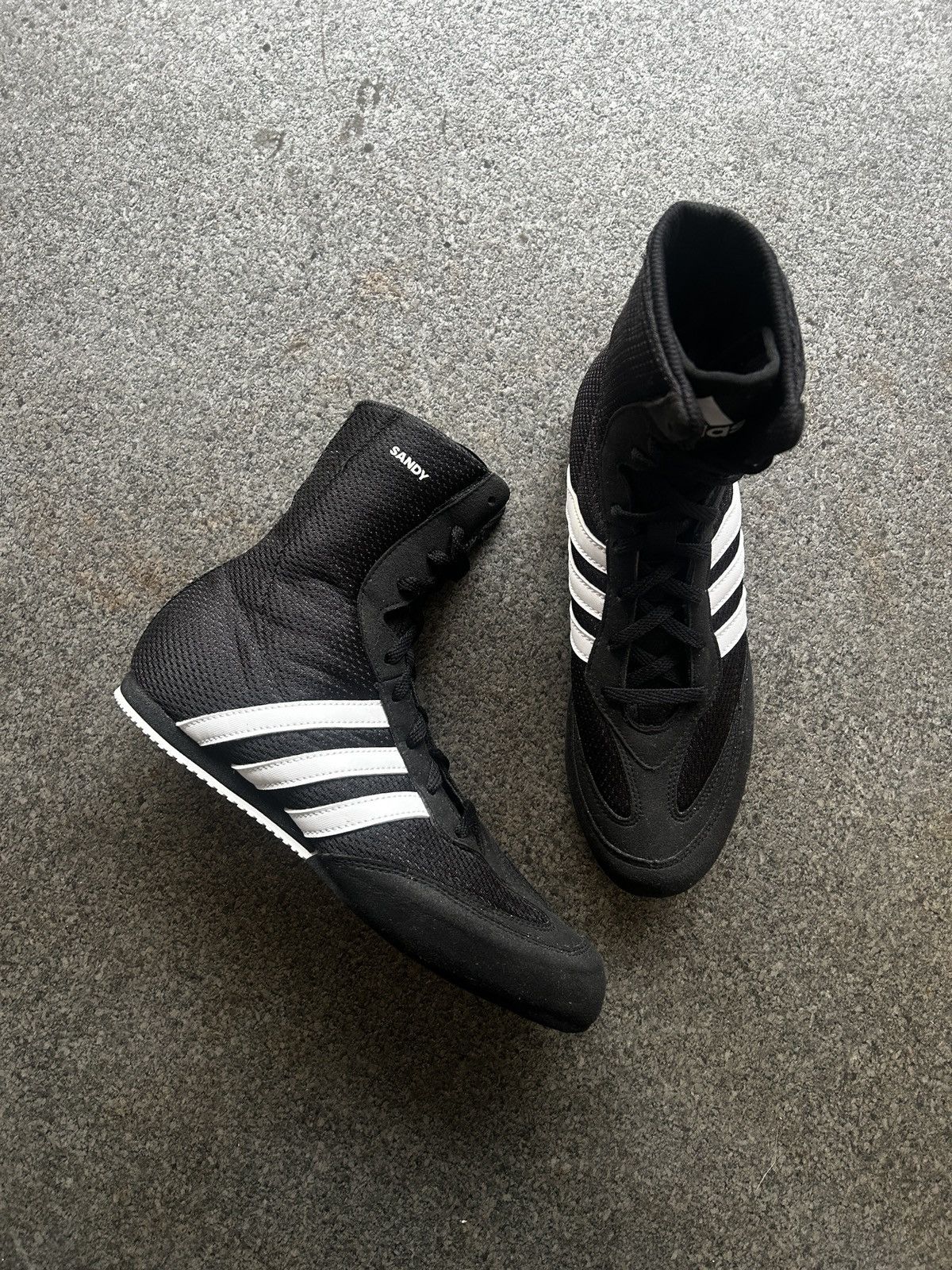 Adidas × Vintage Vintage Adidas High Top Sneakers Boxing Wrestling Size US 7 / IT 37 - 1 Thumbnail