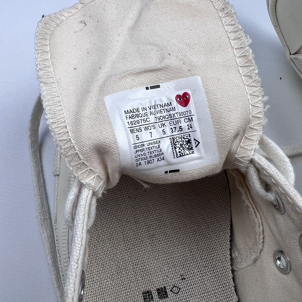 Comme des Garcons × Converse × Japanese Brand Converse x Comme des Garçons Play Chuck tailor Size US 7.5 / IT 37.5 - 7 Thumbnail