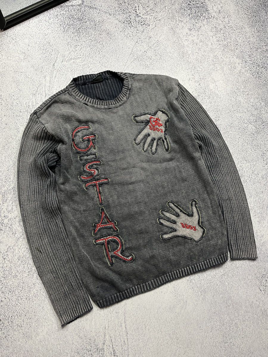 G-Star Vintage Y2k Avant Garde G Star Crazy Sweater Japanese Style Size US L / EU 52-54 / 3 - 3 Thumbnail