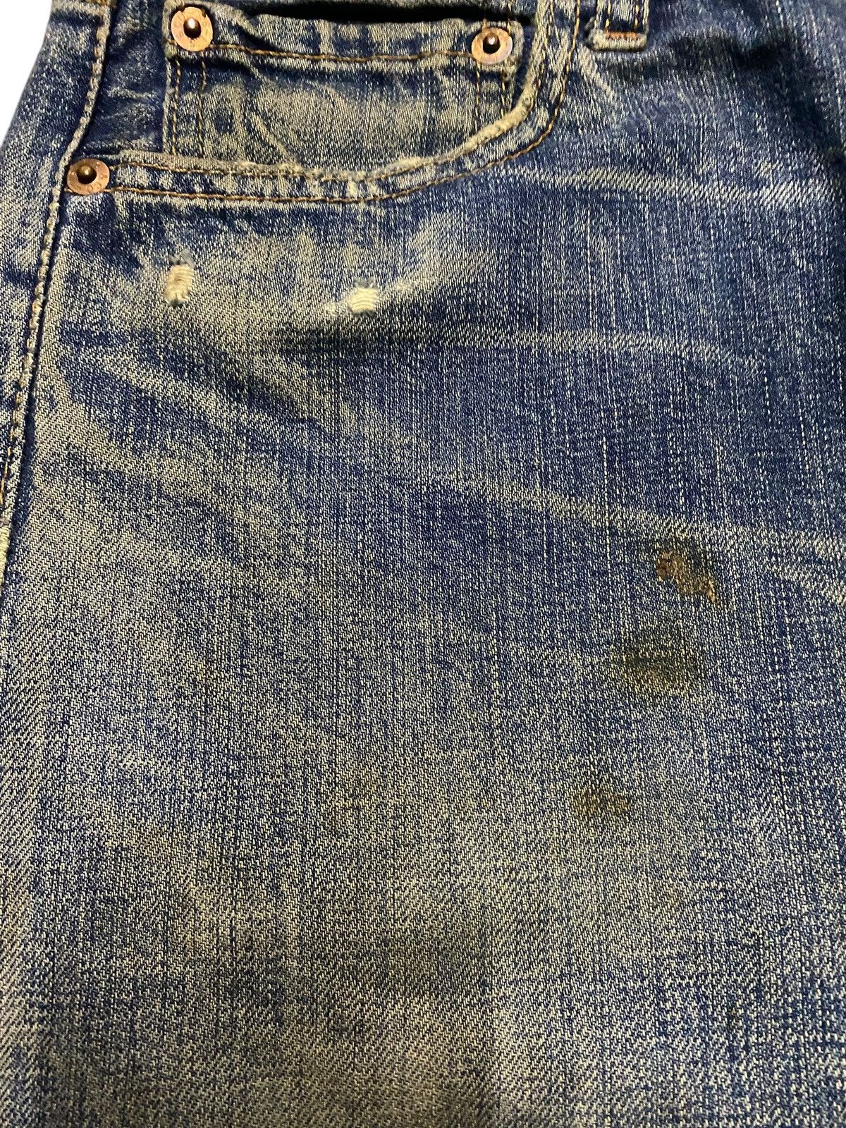 Levi's Vintage Levis 501 Mud Wash Distressed Loose Jeans Size US 30 / EU 46 - 11 Thumbnail