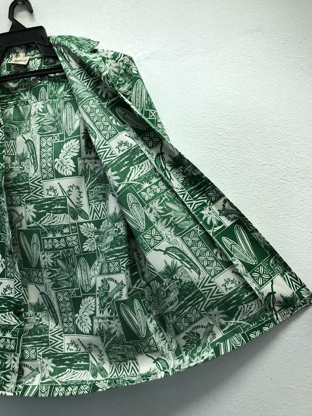 Other Vintage Royal Creations Hawaiian Shirt Green/White Tropical Size US S / EU 44-46 / 1 - 8 Thumbnail