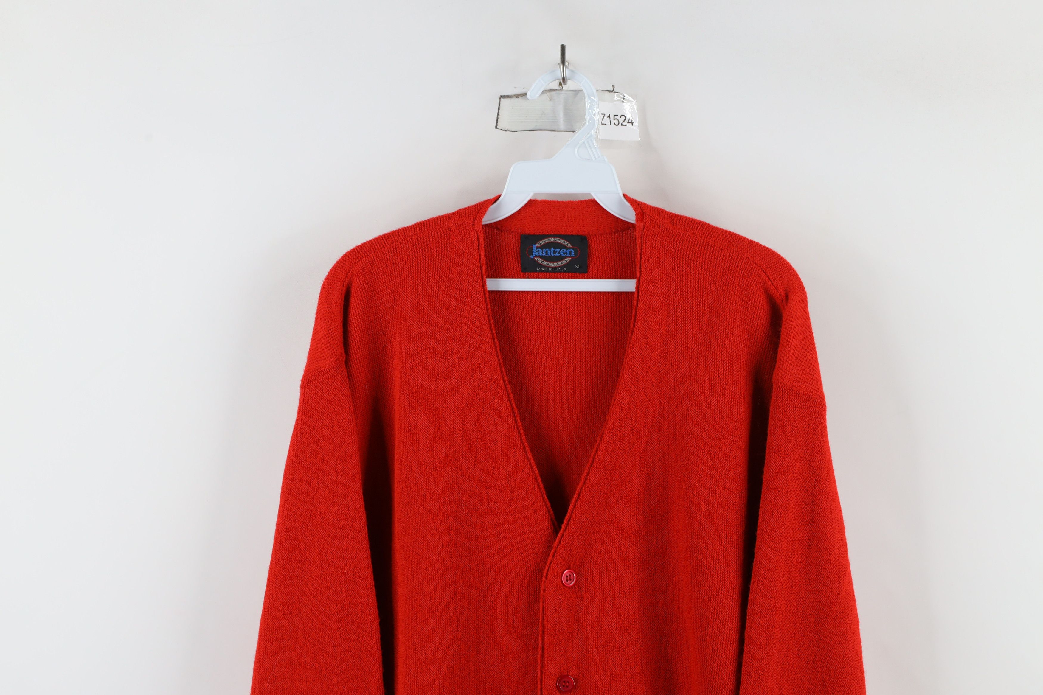 Vintage Vintage 70s Streetwear Knit Button Cardigan Sweater Red USA Size US M / EU 48-50 / 2 - 2 Thumbnail