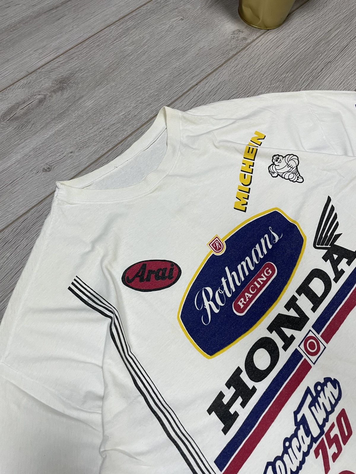 Honda Honda Rothmans racing shell vintage t-shirt Size US L / EU 52-54 / 3 - 3 Thumbnail