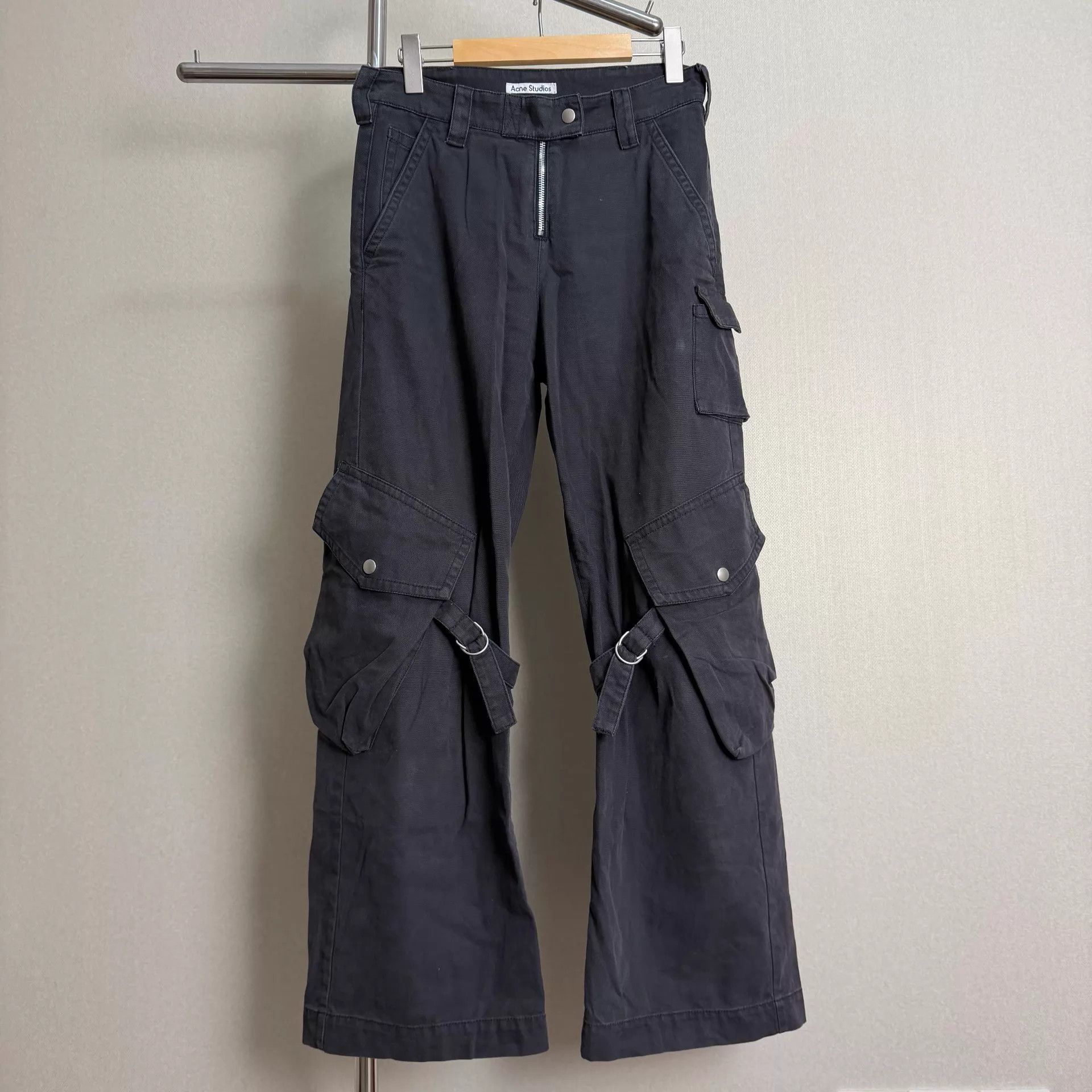 Acne Studios Acne SS24 loose work pants 34 women's charcoal Size 24" / US 00 / IT 34 - 1 Thumbnail