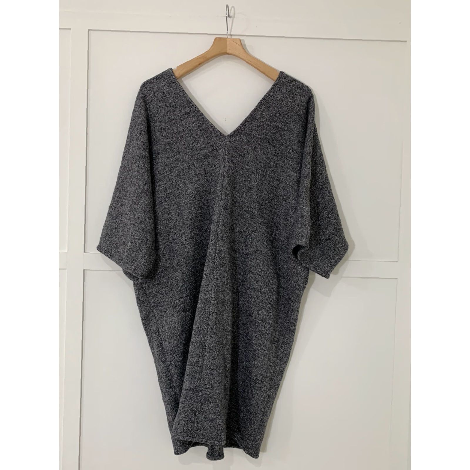 Vintage VINTAGE Hackwith Design House Women's Sweater Dress Short L Gray Pockets Made in USA Size L / US 10 / IT 46 - 2 Thumbnail