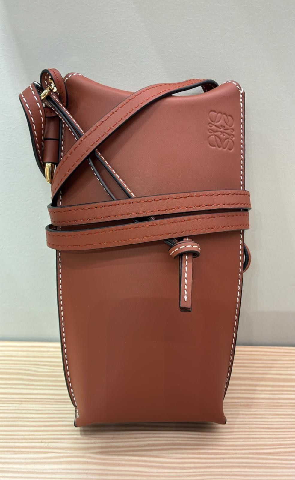 Loewe o1in1g0426 Size: OS / Gate Pocket Crossbody Bag in Rust Size ONE SIZE - 1 Thumbnail