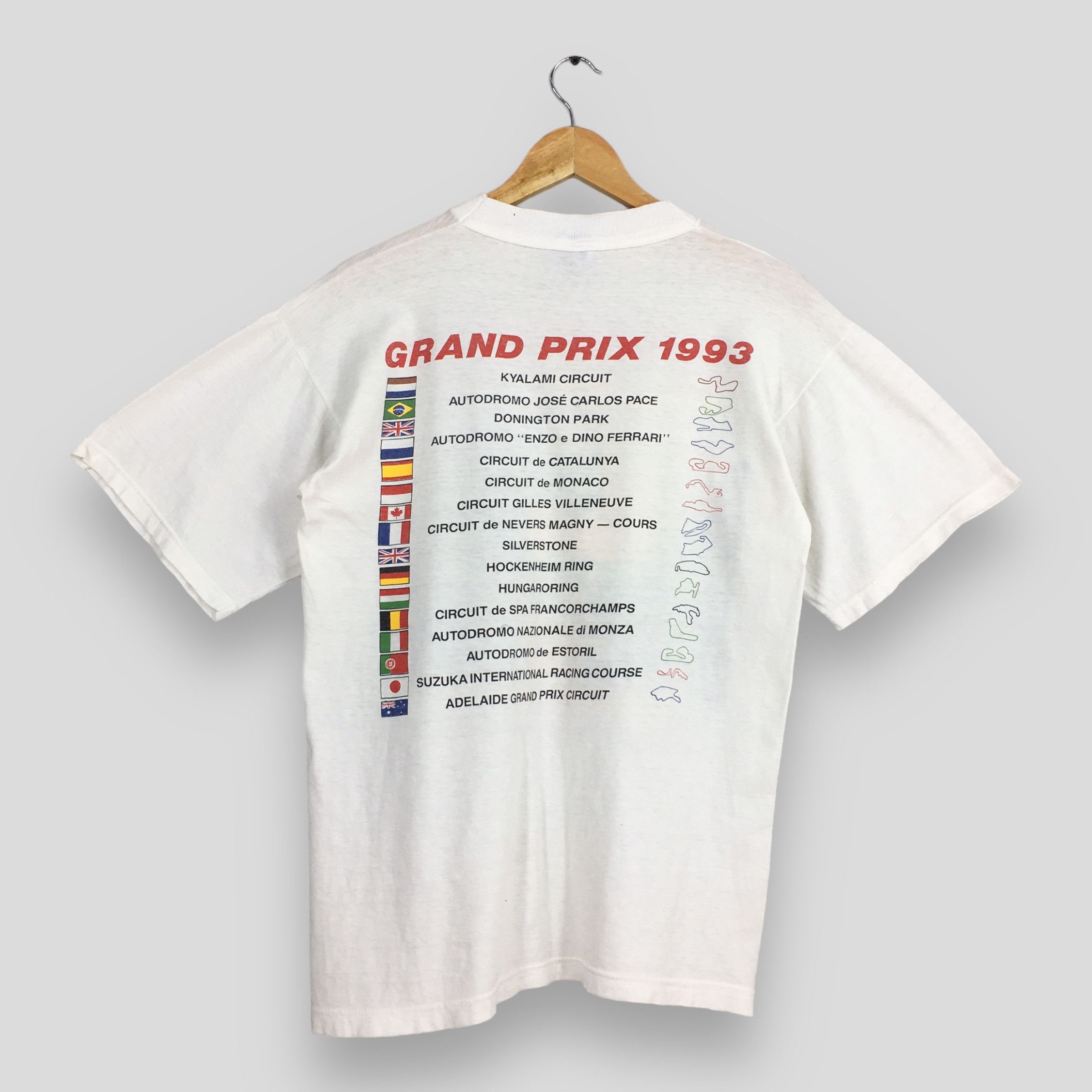 Formula 1 × United Colors Of Benetton 90's Donington Grand Prix 1993 Camel Ford White T shirt M Size US M / EU 48-50 / 2 - 6 Thumbnail