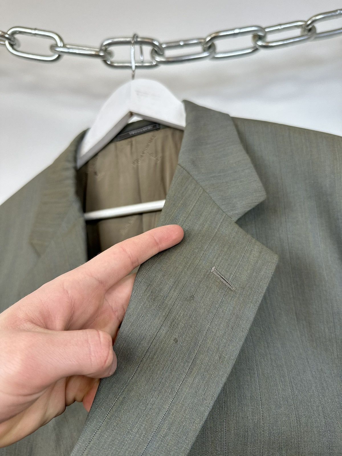 Trussardi Vintage 90s Trussardi 3-Button Rare Archival Designer Blazer Size 52R - 6 Thumbnail