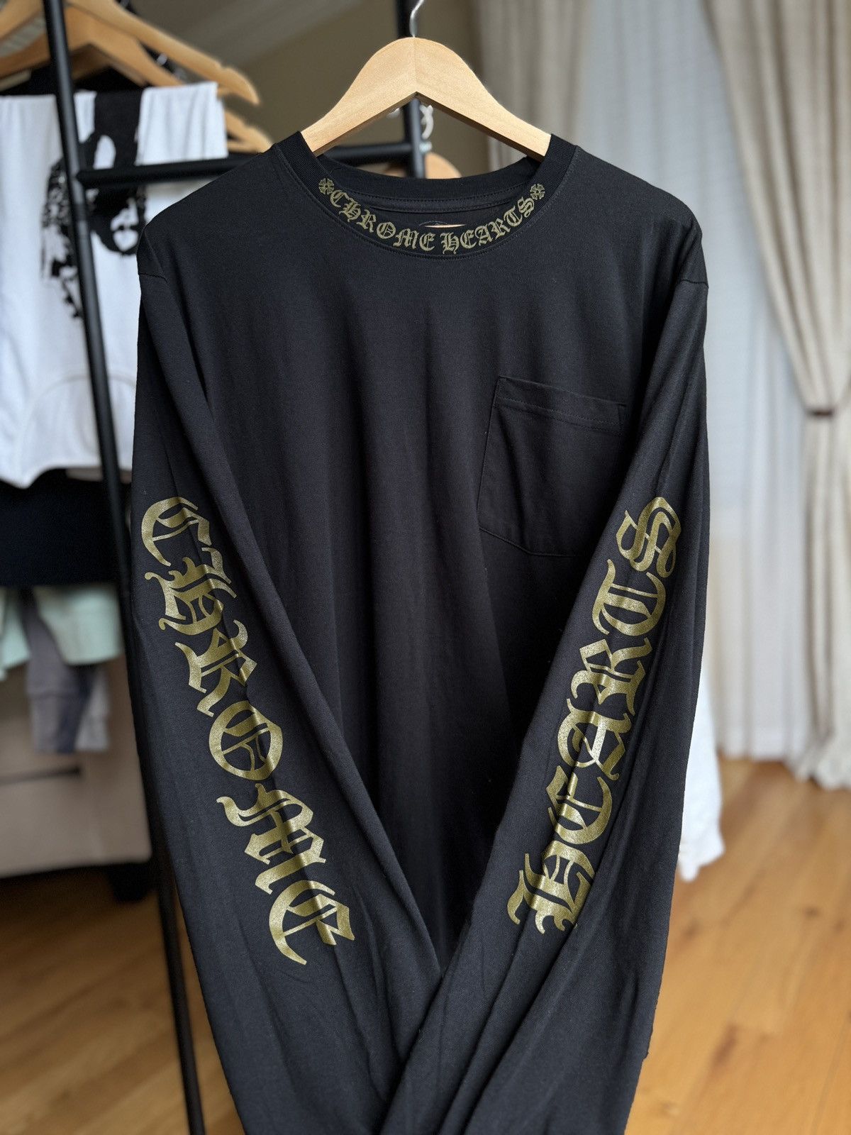Chrome Hearts Chrome Hearts Olive Neck Logo Longsleeve Size US L / EU 52-54 / 3 - 4 Thumbnail