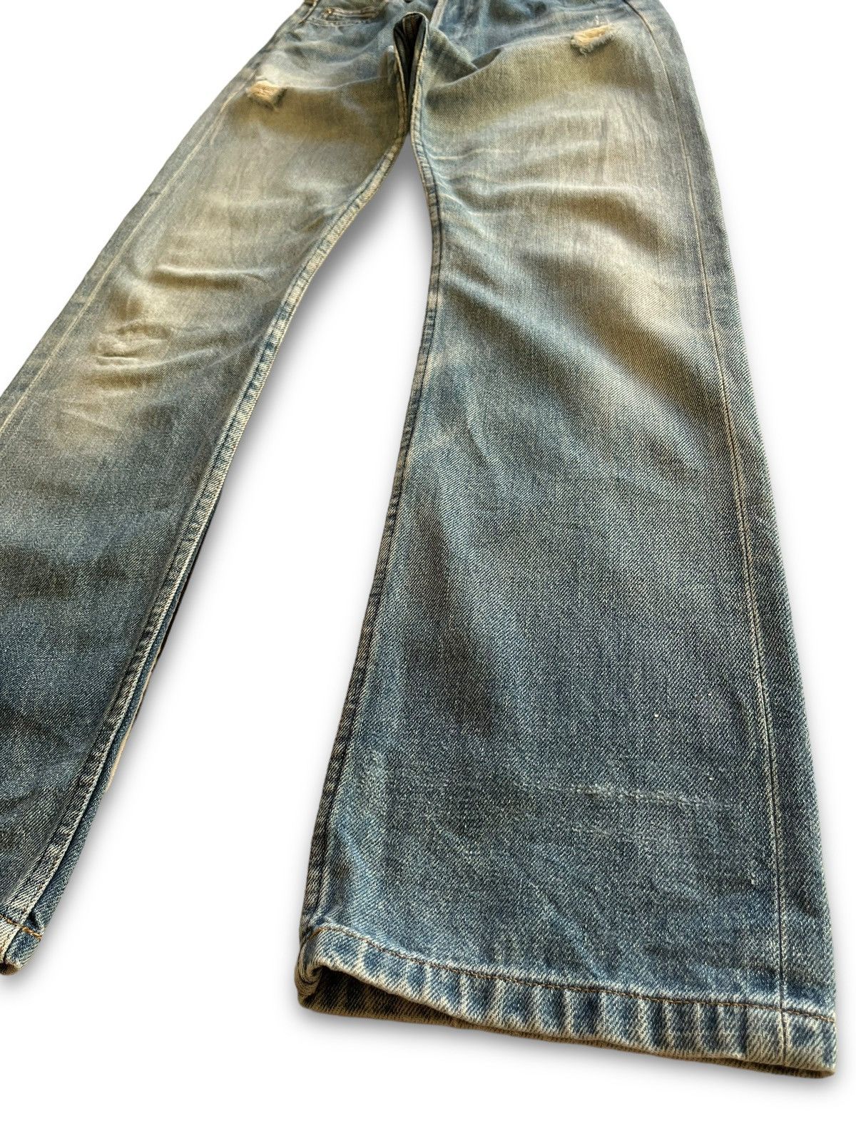 A.P.C. Vintage APC Rue De Fleurus Paris Selvedge Distressed Jeans Size 22" - 7 Thumbnail