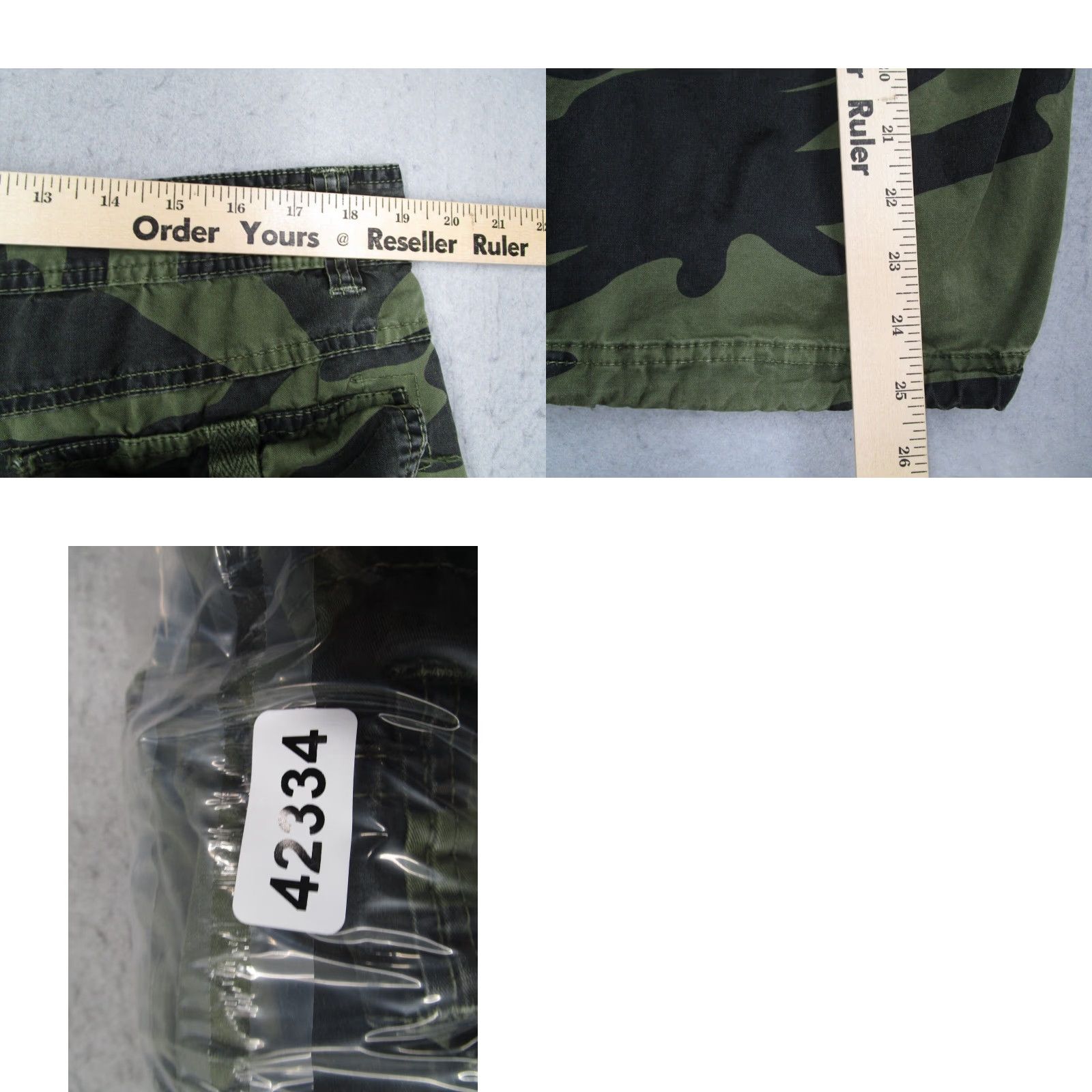 Vintage VINTAGE Twoce Cargo Shorts Mens 36 Green Camo Cargo 14" Skate Military Work Y2K Size US 36 / EU 52 - 8 Thumbnail