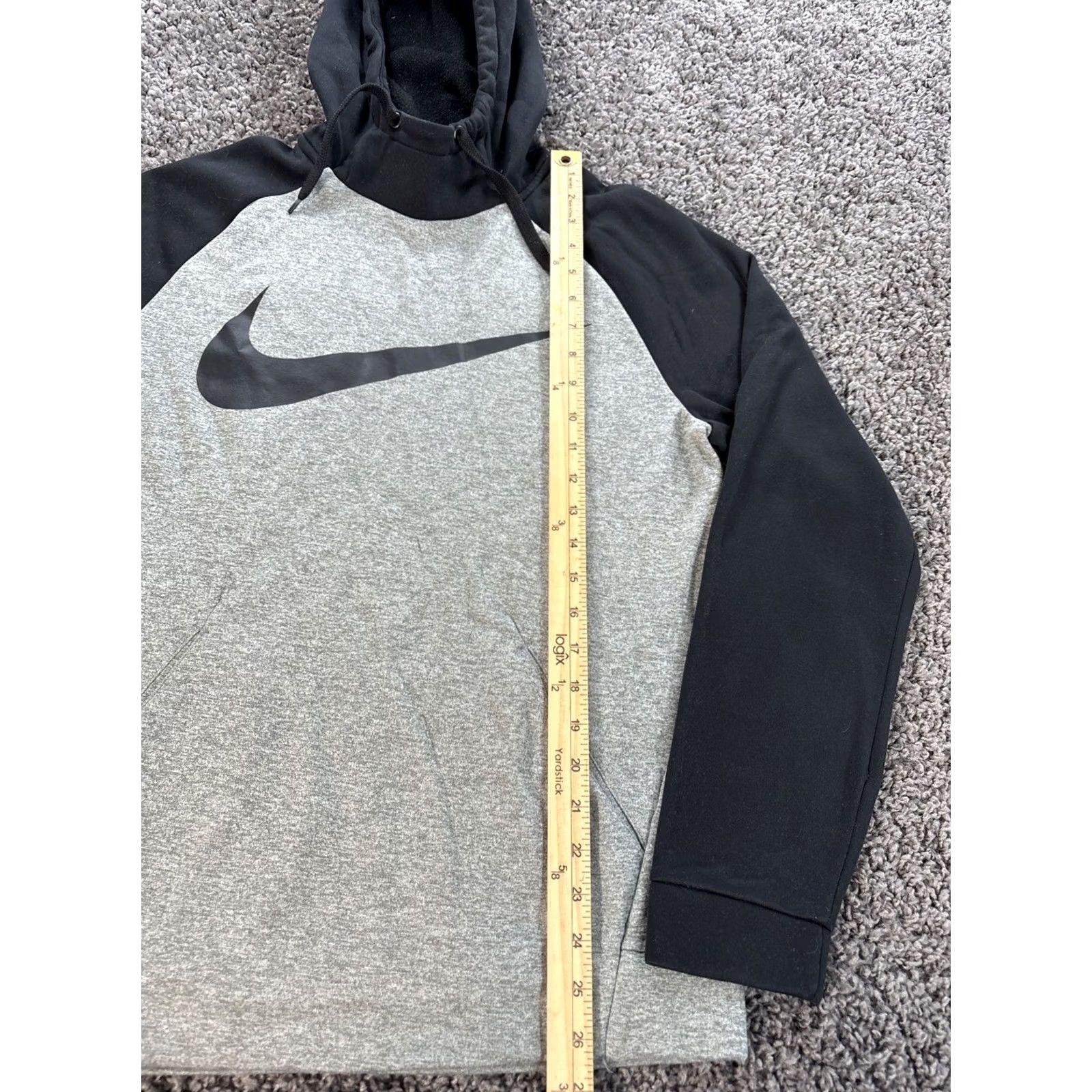 Nike Nike Hoodie Mens M Sweatshirt Gray DRI-Fit Pullover Big Swoosh Logo Sportswear Regular Size US M / EU 48-50 / 2 - 2 Thumbnail