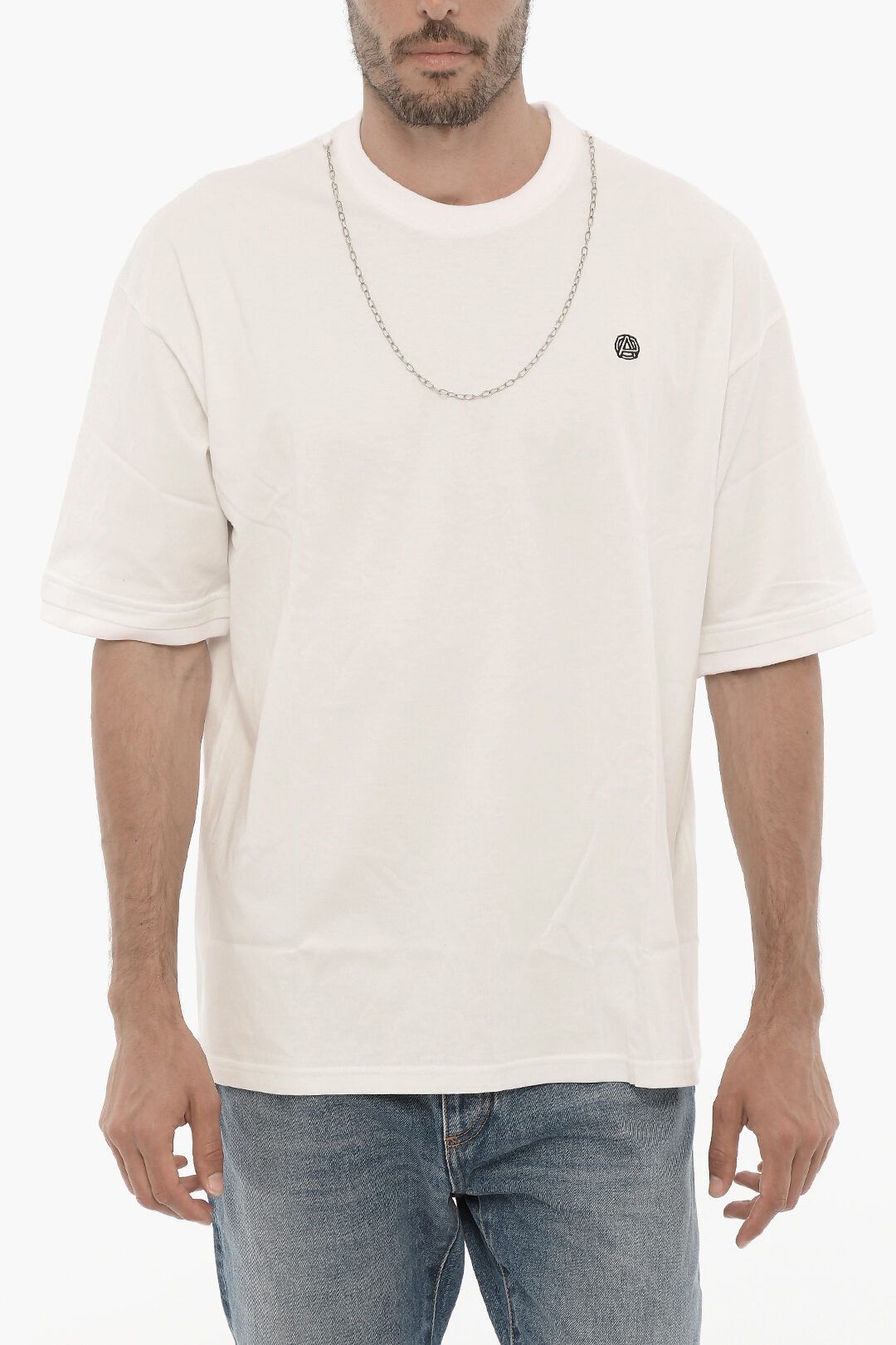 Ambush Design og1mm0925 Crewneck T-Shirt in White Size US M / EU 48-50 / 2 - 1 Thumbnail