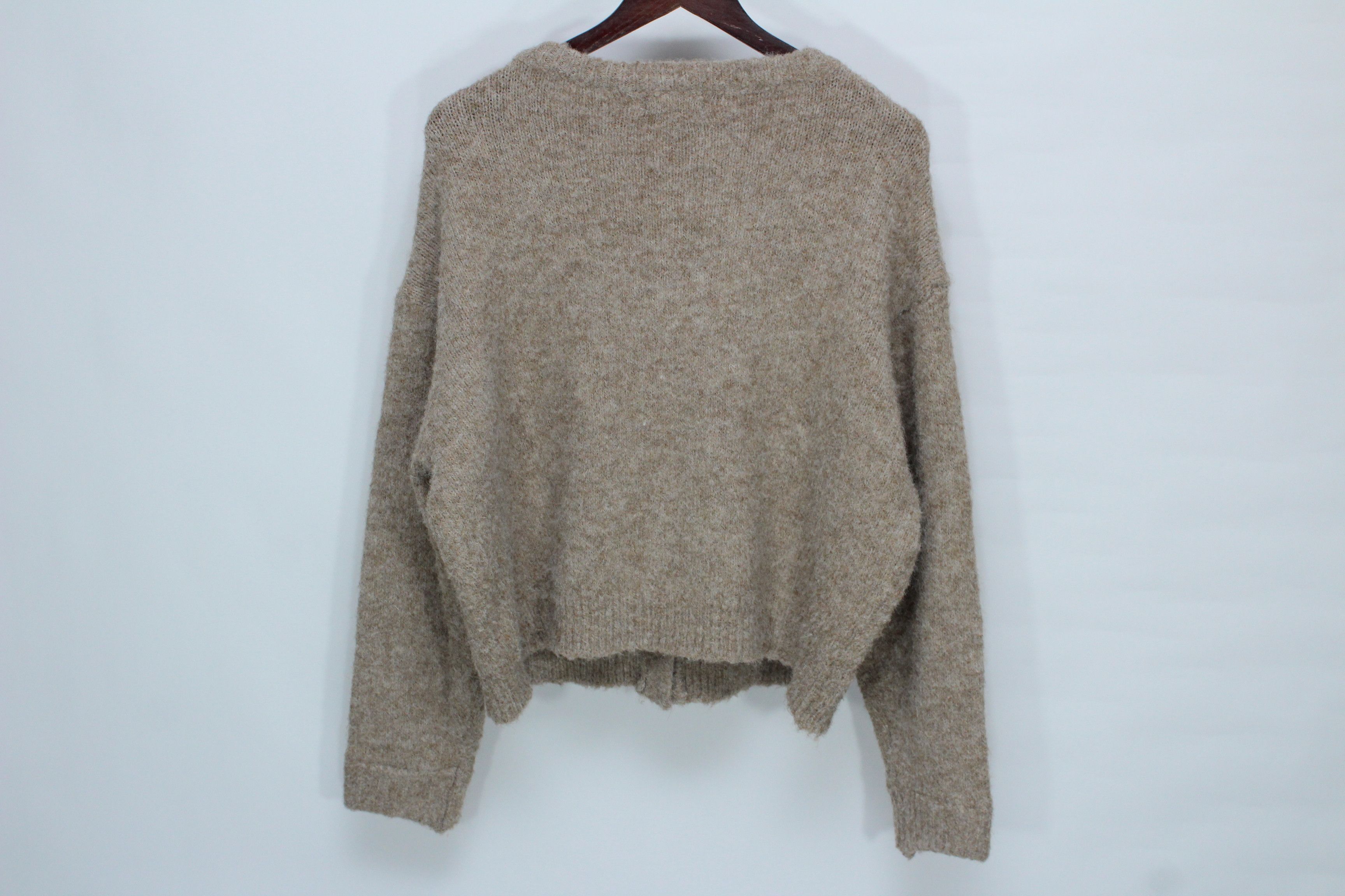 Other Milo’s Paris Wool Blend Knit Cardigan Taupe Beige Size ONE SIZE - 5 Thumbnail