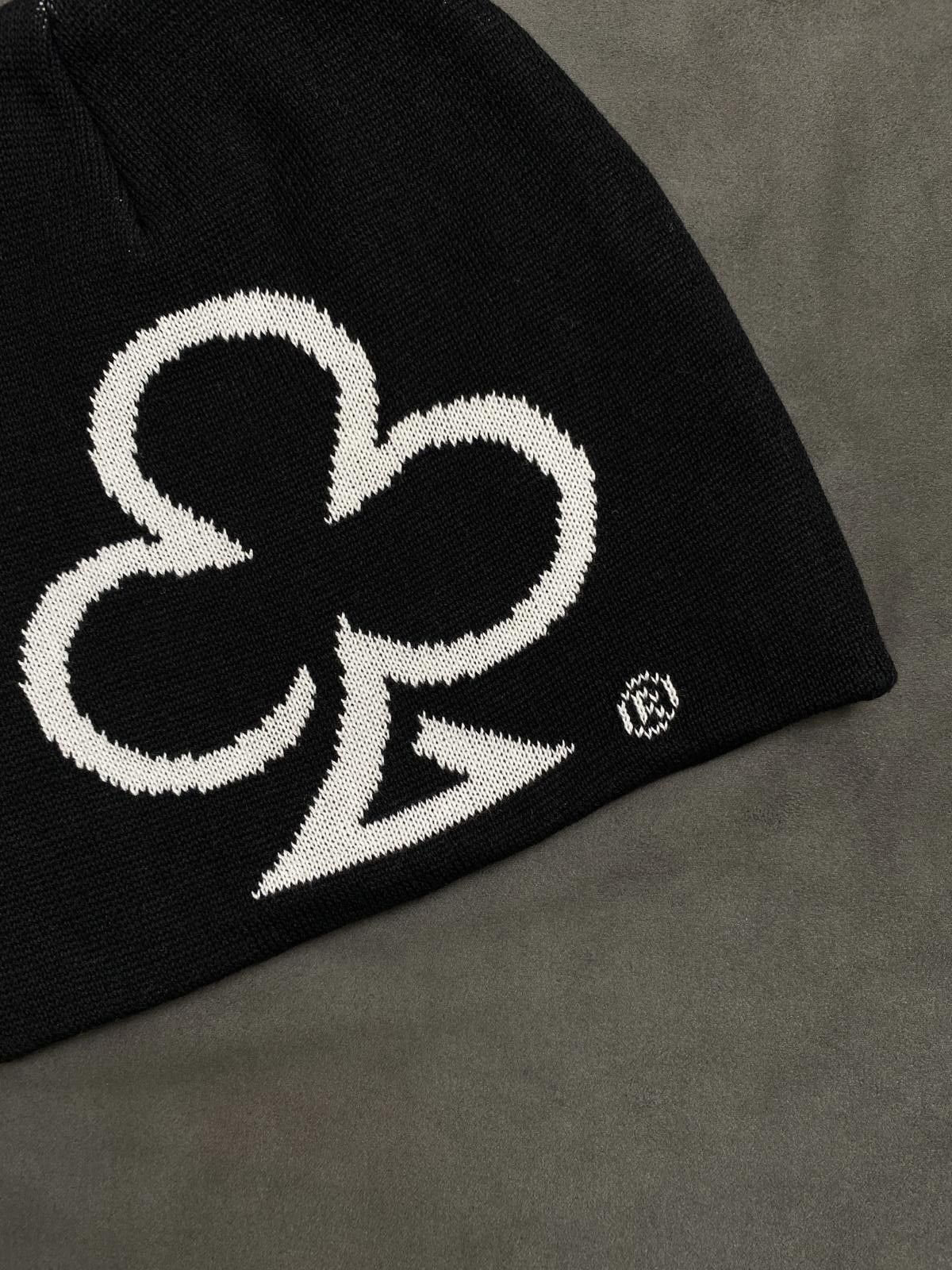 Japanese Brand The Loyalty Club Graphic No Cuff Knit Skull Cap Black Beanie Size ONE SIZE - 2 Thumbnail