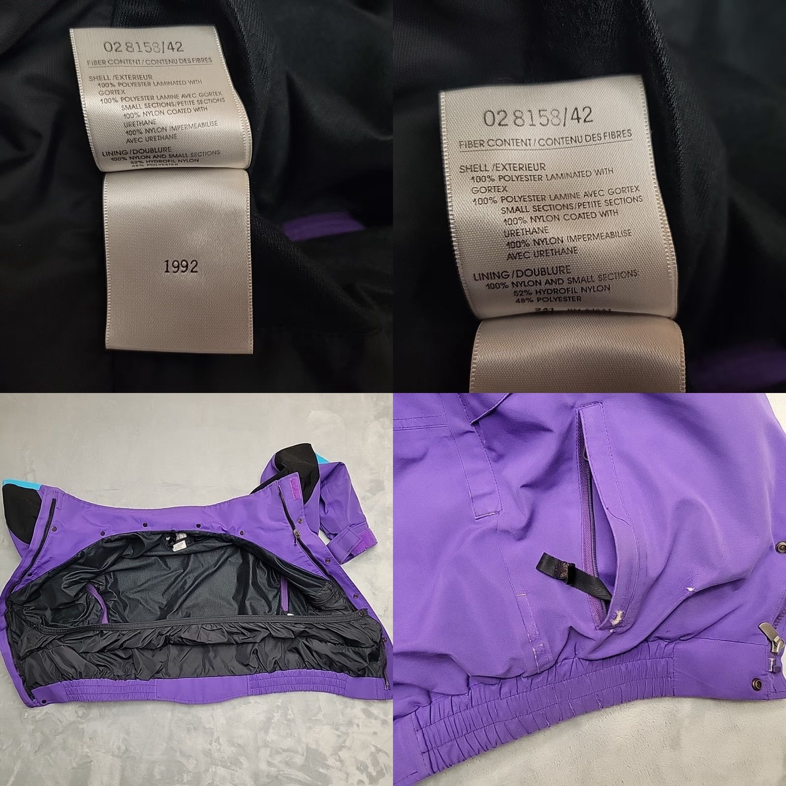 The North Face VINTAGE The North Face Jacket Mens S Purple Teal 90s Goretex Made in USA 1992 Size US S / EU 44-46 / 1 - 9 Thumbnail