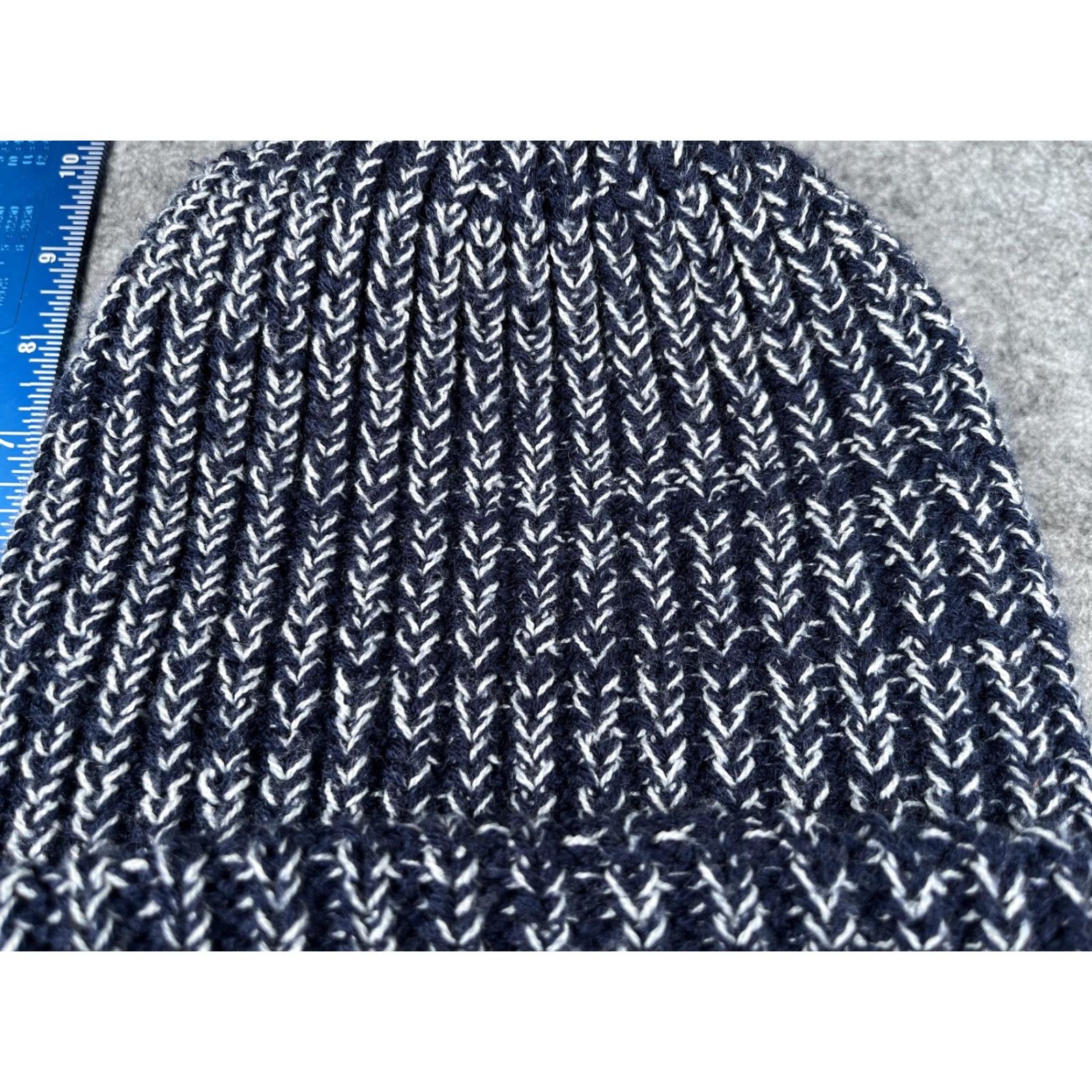 Vintage Star Valley Health Hat Beanie Mens One Size Blue Knit Striped Casual Winter Size ONE SIZE - 3 Thumbnail