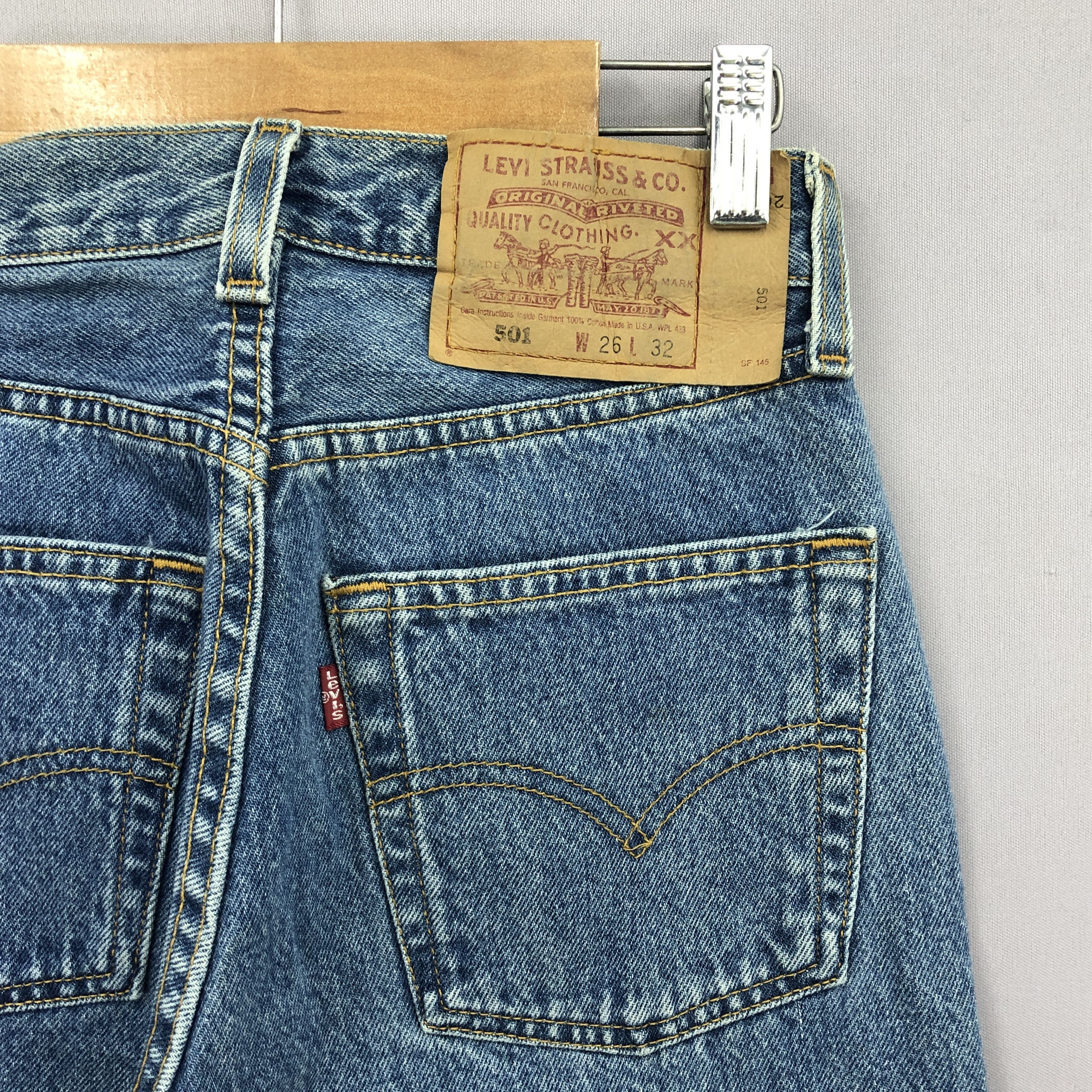 Levi's Vintage 90s Levis 501 Stone Wash Jeans Levi's Faded Denim Size 24" / US 00 / IT 34 - 5 Thumbnail