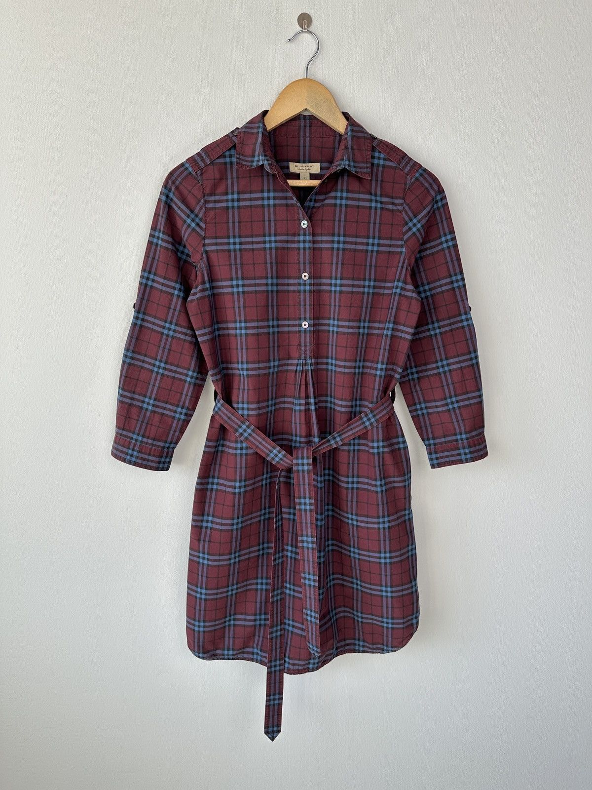 burgundy plaid shirt dress Pietro Brunelli Gorgia Maternity Bodycon Dress main image 1