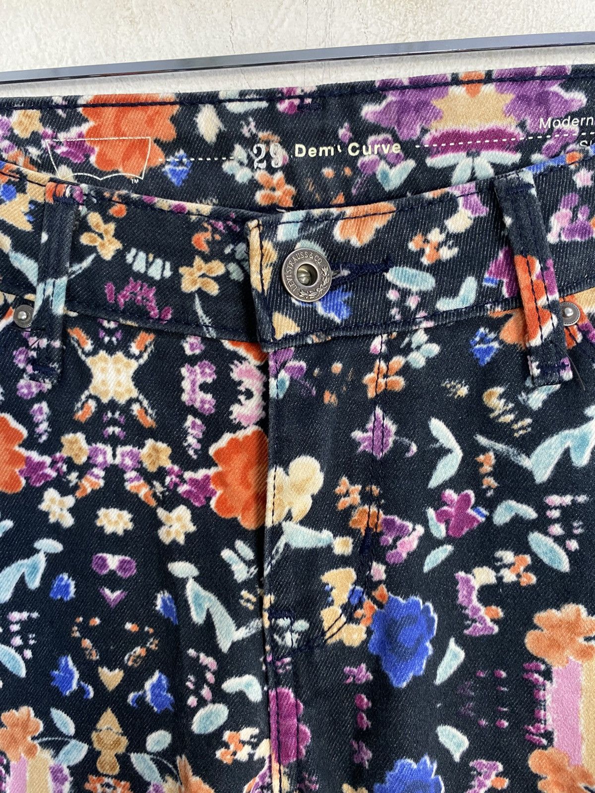 Levi's Levi’s Demi Curve Modern Rise Skinny Jeans Multicolour Flora Size 32" / US 10 / IT 46 - 7 Thumbnail