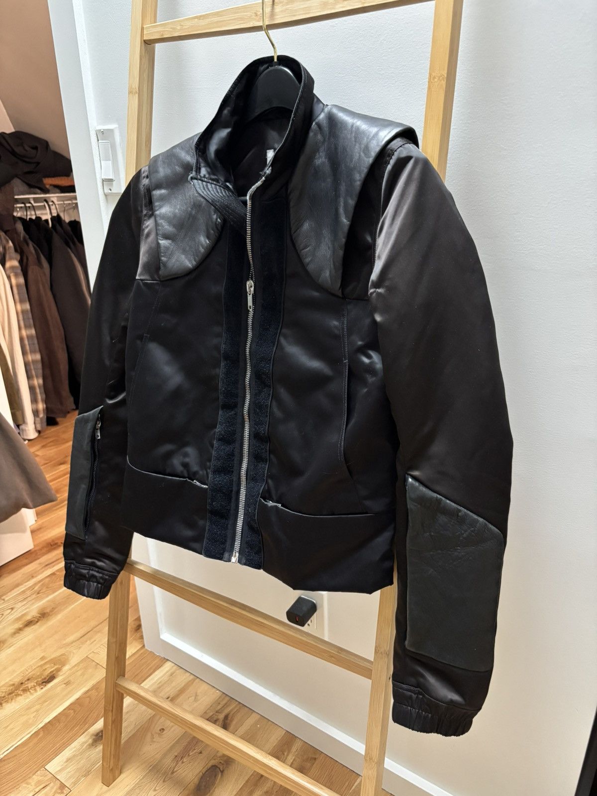 Rick Owens Mainline Tecuatl Leather Panelled Stag Jacket Size US S / EU 44-46 / 1 - 3 Thumbnail