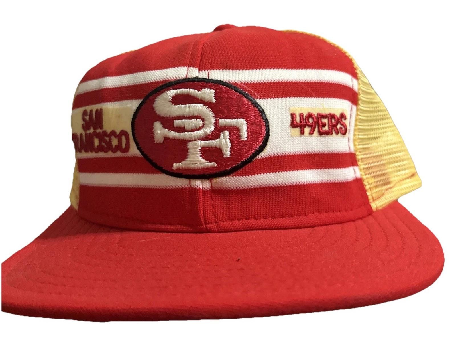 Designer 1970s San Francisco 49ers Red-Superstripe Gold Mesh Snapback Size ONE SIZE - 5 Thumbnail