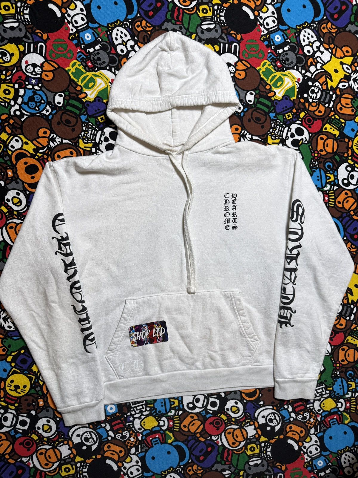 Chrome Hearts Chrome Hearts White Script Pullover Hoodie Size US S / EU 44-46 / 1 - 2 Thumbnail