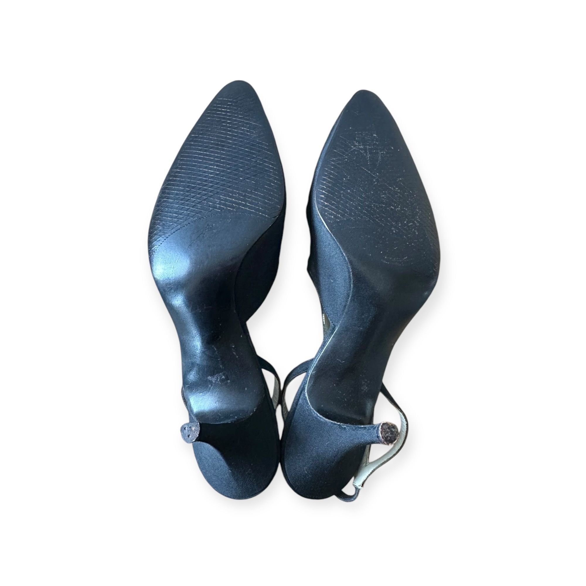 Roger Vivier × Vintage Roger Vivier Black Fabric Embroidered Sling Back Pumps, Vint Size US 7.5 / IT 37.5 - 10 Thumbnail