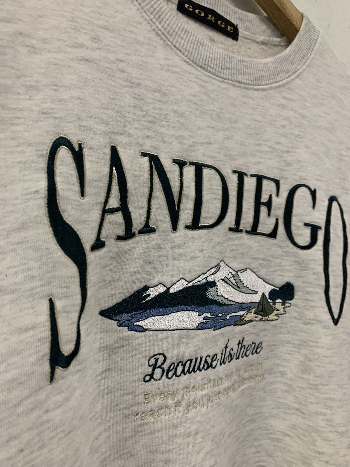 Japanese Brand SAN DIEGO Embroidered Sweatshirt Size ONE SIZE - 4 Thumbnail