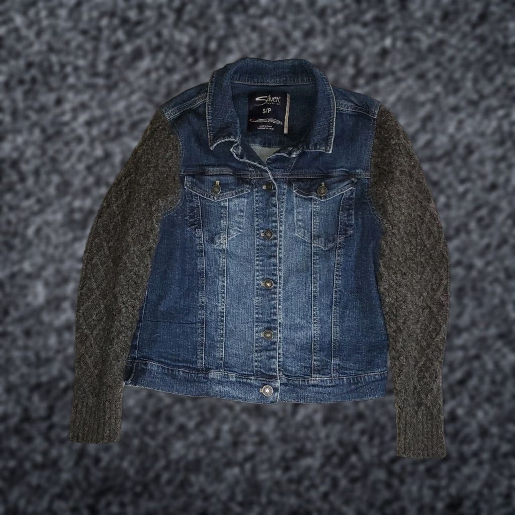Silver Jeans Co. Silver Jeans Jacket Denim Blue Gray Button-Down Casual Womens Size S Jacket Size S / US 4 / IT 40 - 1 Thumbnail