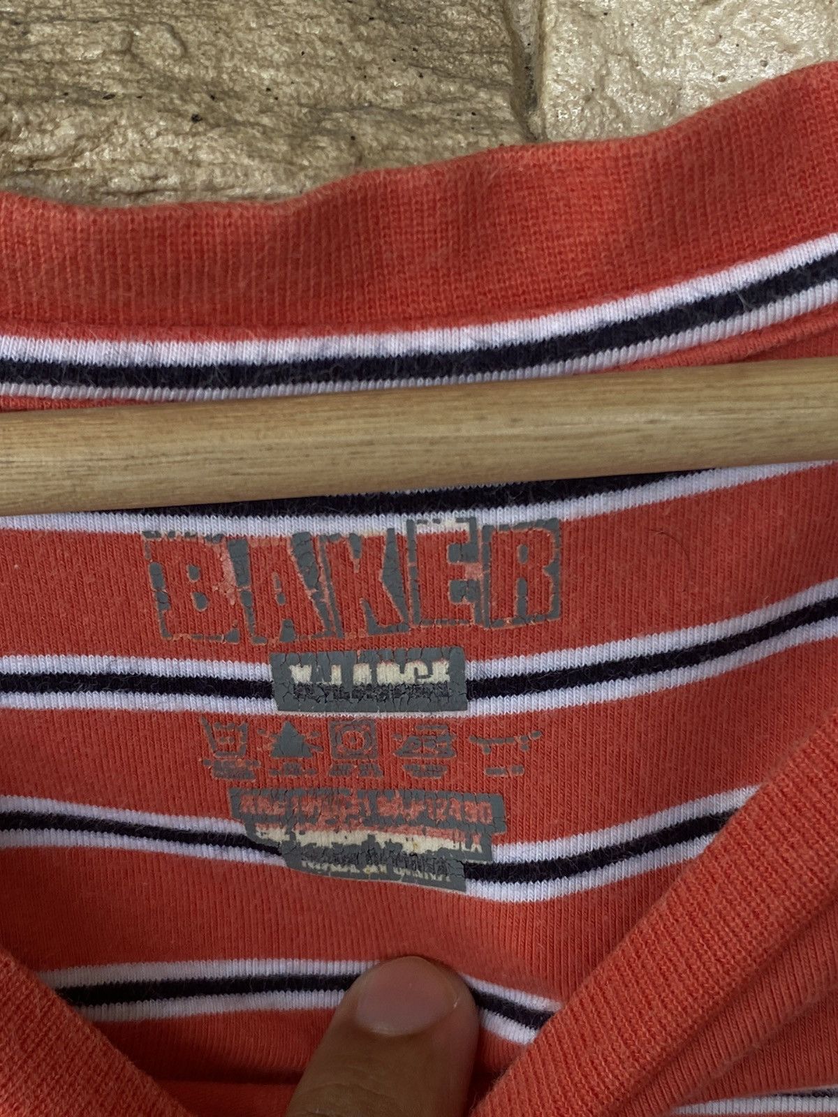 Vintage Vintage Baker Skateboard Stripe Tshirt Vtg Band Size US XL / EU 56 / 4 - 5 Thumbnail