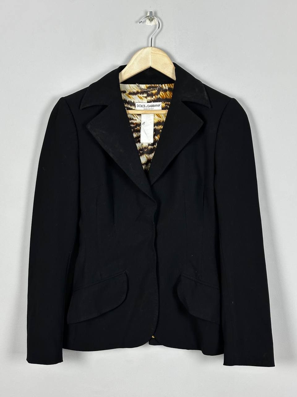 Dolce & Gabbana Dolce Gabbana Black Wool Casual Blazer Size L / US 10 / IT 46 - 1 Thumbnail