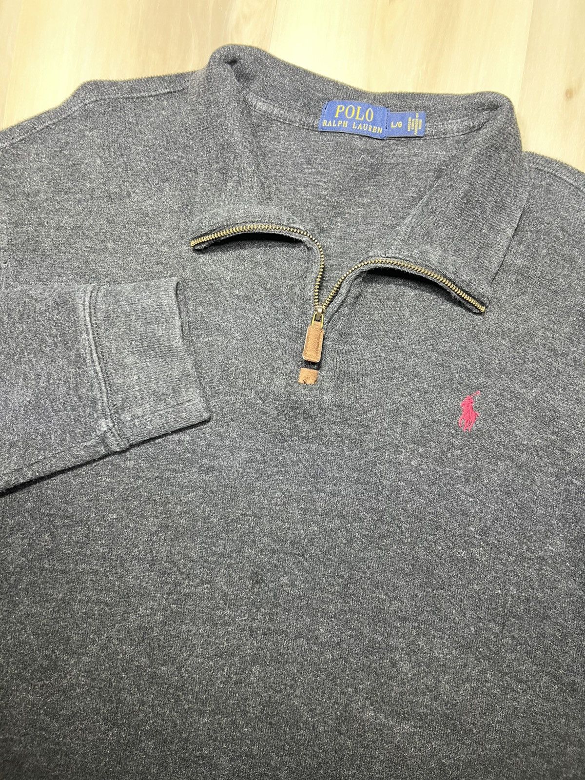Polo Ralph Lauren Polo Ralph Lauren Sweater Men's Large Dark Gray Quarter Zip Size US L / EU 52-54 / 3 - 1 Thumbnail