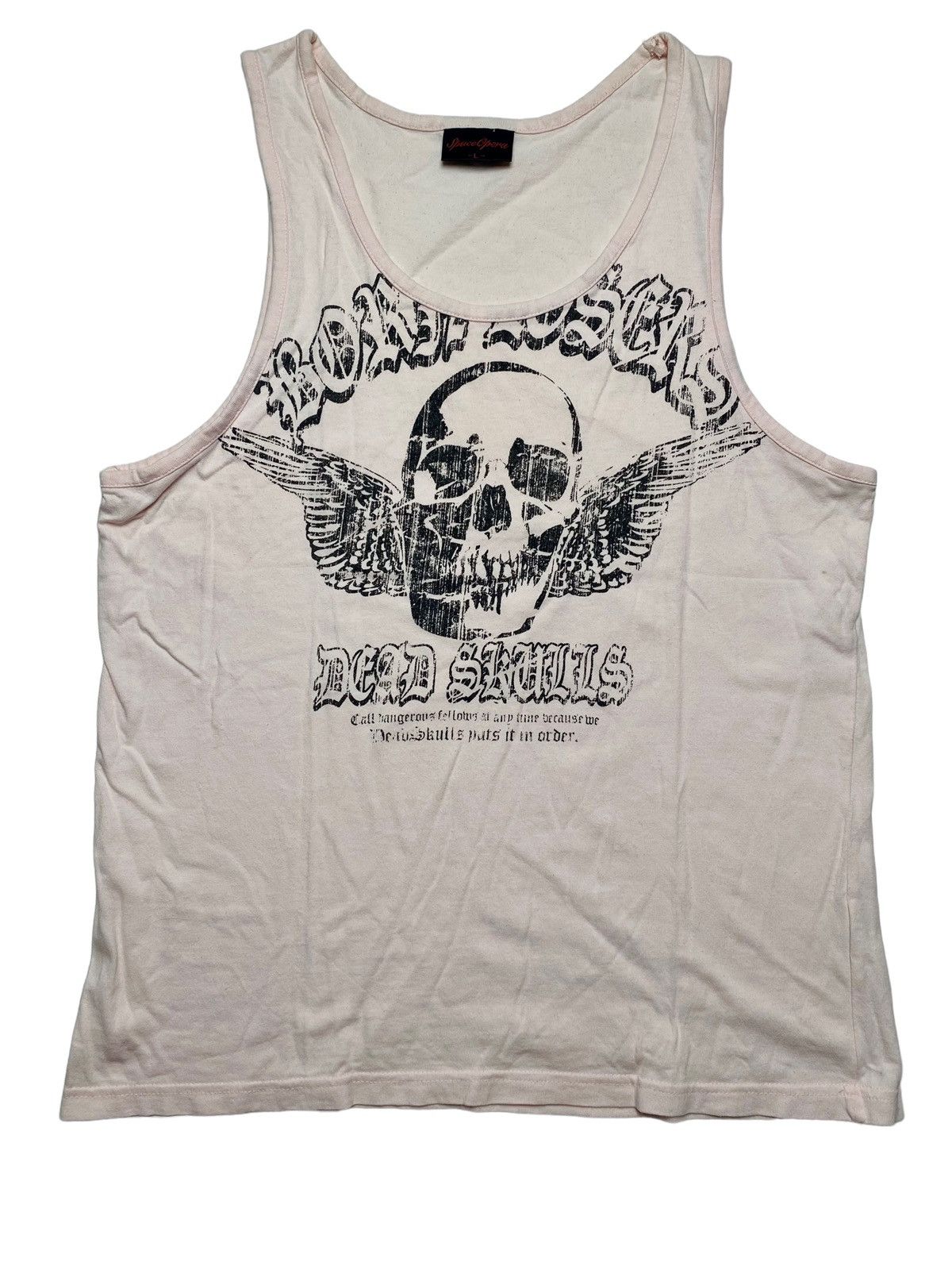 image of Hysteric Glamour x Ppfm 2000S Space Opera - Dead Skuls Tank Top in Pink, Men's (Size Medium)